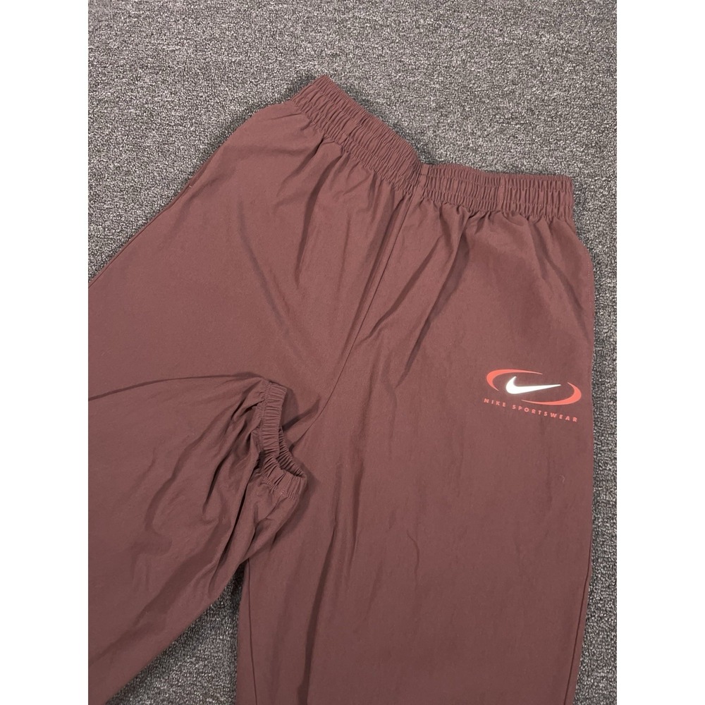 Nike Sportswear Trend Swoosh Woven Jogger Pants Women Large Brown Baggy